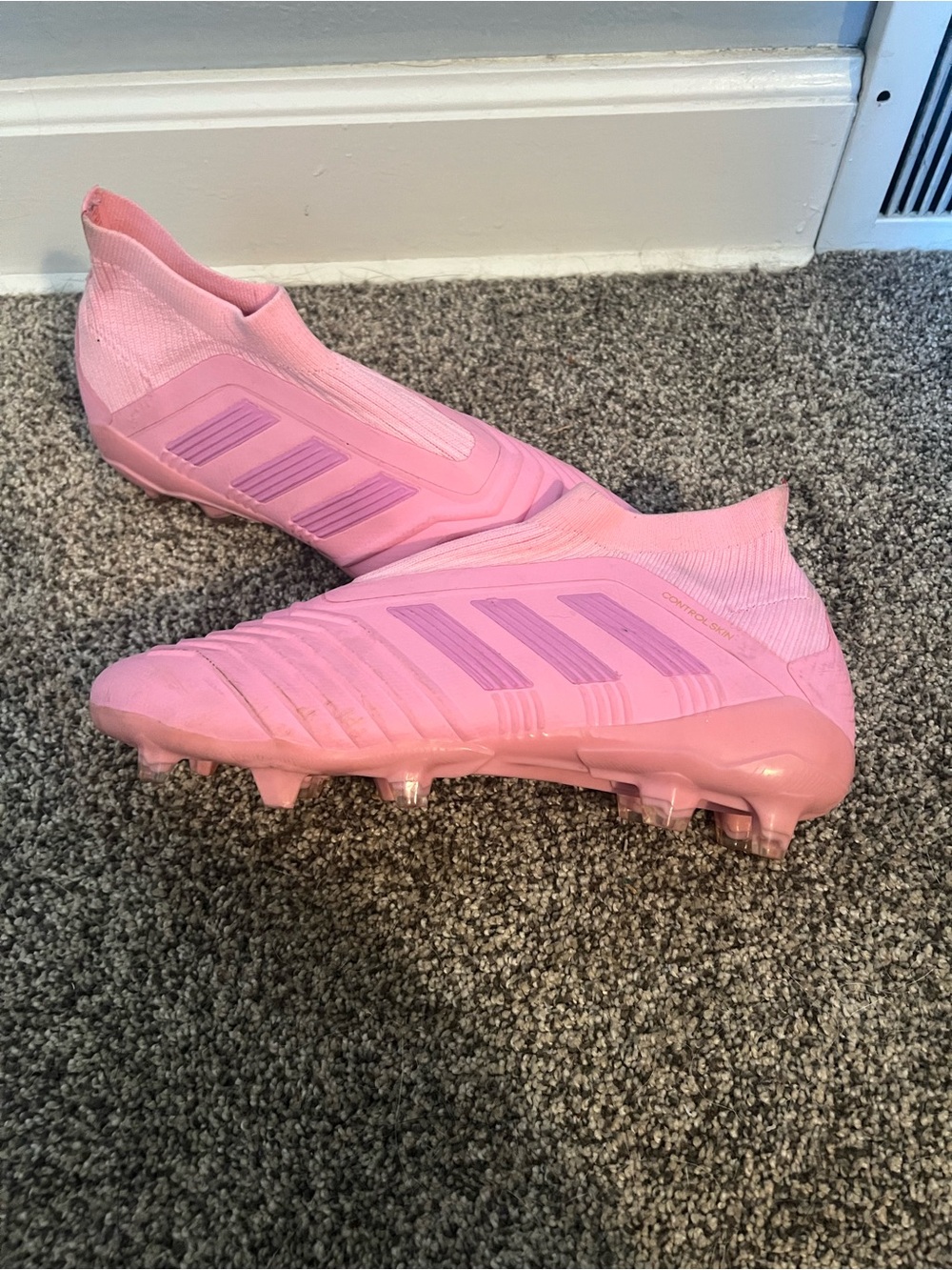 adidas Pink Laceless Women's Soccer Cleats - Picture 2 of 3
